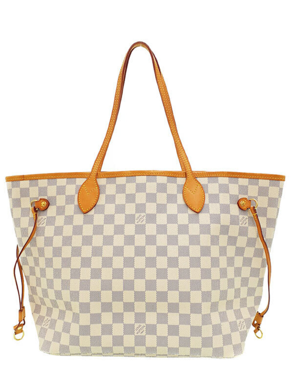 Louis Vuitton Damier Azur White Neverfull Tote Bag